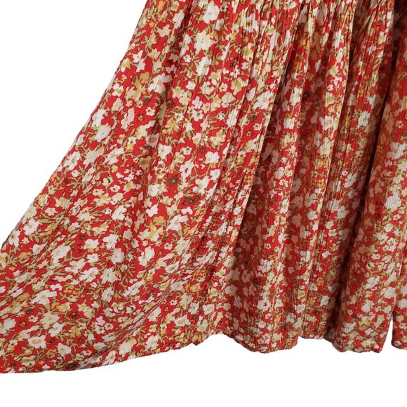 Sonoma Size XXL Dress Long Tiered Crinkle Flowy Floral Keyhole Full Hem Pullover - Picture 14 of 14